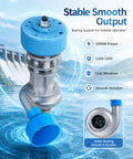 Close-up of 1000W Micro Hydroelectric Generator Aluminum Alloy Water Turbine showcasing smooth operation features.