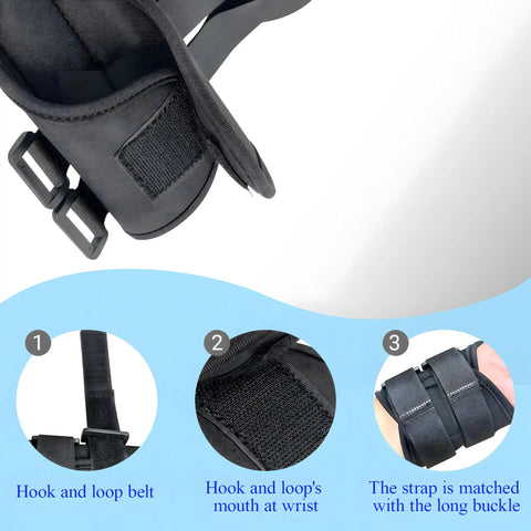 Close-up of Pro Golf Wrist Training Aid showing hook and loop strap mechanism and anti-slip grip for consistent swing.
