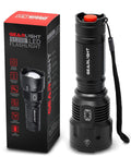 High Powered LED Flashlight S1200 Mid Size Zoomable Beam Water Resistant Handheld Light with packaging