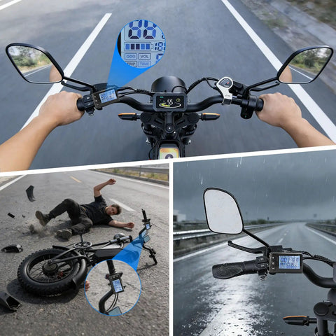 High Bright LCD Display Meter for Electric Scooters, Speedometer and Odometer in use on Ridstar Q20 and YVY models