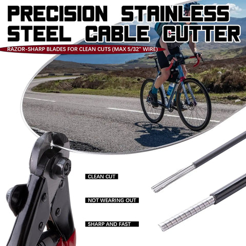 All In One Steel Bike Brake And Shifter Cable Kit With Stainless Cutter for Easy Install, mountain bike in action
