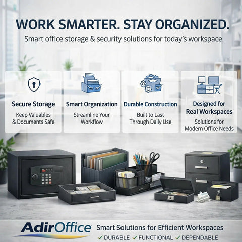AdirOffice Smart Storage Solutions for Secure Organization and Durable Construction in Modern Workspace