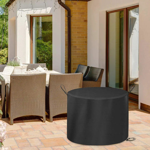 Heavy Duty Water Resistant Fire Pit Cover For Summit 24 Inch Solo Stove on patio