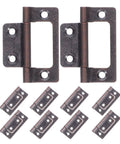 Thickened Stainless Steel Quiet Door Hinges With Flat Flush Mount For RV Cabinets Wardrobe And Trailer Doors Red Antique Finish