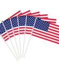 Fourth Of July Flags On Sticks 4x6 Inch Mini American USA Flags For Outdoor And Indoor Decor 12 Pack Patriotic Party Favors