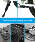 Rear Mount Bike Kickstand for 12 to 20 Inch Kids Bikes Durable Aluminum Alloy and Carbon Steel Replacement Stand installed