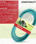 Heavy Duty One Half Inch By One Hundred Five Inch Deck Belt With Aramid Rope Reinforced Cover For Lawn Mowers, shown packaged