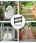 4 Pack 5 Inch T Strap Hinges Heavy Duty Outdoor Gate Hinges Black For Wood Fences Barn Doors Sheds And Gates Premium Iron Hardware