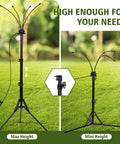 Standing Patio Misting System With Adjustable Height Up To 5.25 Feet, 26.2 Ft Water Line, Portable Outdoor Mister Displayed on Lawn