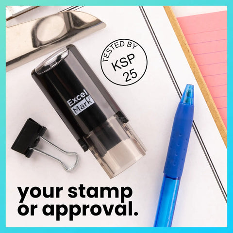 Self Inking Inspection Stamp For Quality Control And Documentation Five Eighths Inch Diameter Ideal For Office And Factory Use