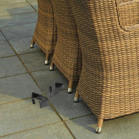 4 Pack Outdoor Furniture Clips For Wicker Sectional Sofas And Rattan Chairs Black 90mm Inner Diameter on patio