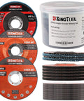 27 Piece Angle Grinder Wheel Set With 20 Cutting Wheels, 5 Grinding Wheels And 2 Flap Discs For Four Point Five Inch Grinders