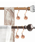 Rose Gold Shower Curtain Hooks 12 Pack Half Round Metal Hangers for Bathroom Rods Glide Smoothly and Look Sharp Decorative Curtain Hooks.
