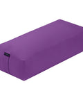 Yoga Bolster Pillow For Restorative Sessions And Meditation Cushion With Plush PET Filling, 100 Percent Cotton Cover, Eco Friendly Practice Prop For Back, Neck And Joints, Washable Cover And Everyday Cozy Comfort, purple rectangular bolster