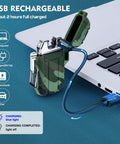 Dual Arc USB Rechargeable Lighter outdoors windproof flameless plasma lighter charging from laptop via USB cable