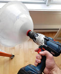 Drill with Six And One Quarter Inch Bi Metal Recessed Light Kit With Blu Mol Flexible Dust Bowl for wood, metal, drywall