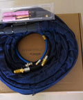 Water Cooled 350 Amp TIG Welding Torch Kit With Beefy Head And Flexible Gas Valve 25 Foot Cable System CK35 50 Connector