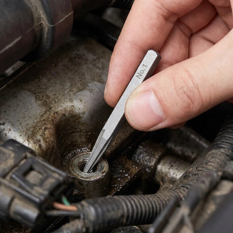 Heavy Duty 5 Piece Straight Flute Screw Extractor Kit Gets Those Stubborn Stripped Bolts Out Smoothly For Your Auto Repair And Diy Projects With Super Grip Carbon Steel Design, No.1 extractor in engine bay