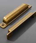 Antique Brass Cabinet Drawer Pulls 10 Pack Zinc Alloy Cup Pulls For Kitchen Cabinets And Dressers Center To Center Three And Three Quarters Inches
