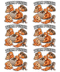 Funny Monkey Team Punchs DTF Transfers Pack Ready To Press Heat Transfer Stickers For T Shirts And Diy Clothing Projects 7x7 Inch Washable Iron