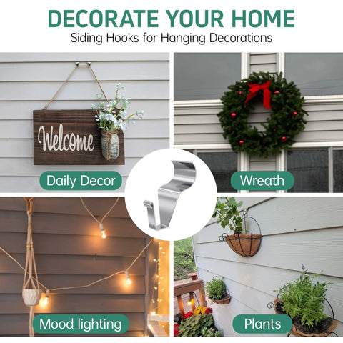 Heavy Duty Vinyl Siding Hooks 30 Pack Stainless Steel Clips No Drill No Hole Needed Outdoor Hangers for decor examples