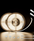 48ft COB LED Strip Lights Crazy Bright 4000K Natural White For Cabinets And Home DIY Lighting 504 LEDs Per Meter Flexible 24V
