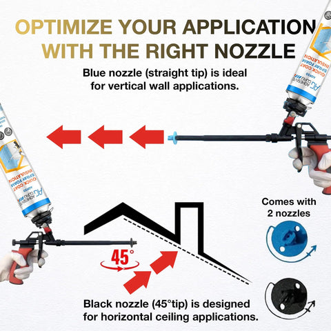 DIY Closed Cell Spray Foam Insulation Kit For Walls With 18 Cans Foam Gun Cleaner Safety Gear And Full Applicator Pack Nozzle Options