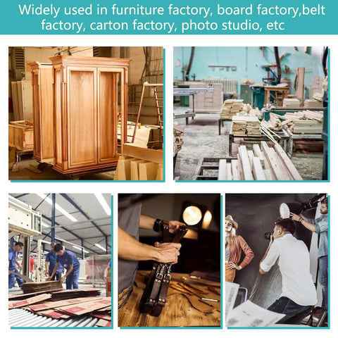 Heavy Duty Wood Glue Roller Applicator Featuring Smart Flow Control Dial in a furniture workshop for cabinet builds.