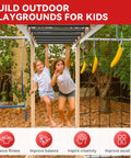 Heavy Duty 16.5 Inch Monkey Bars Kit With 12 Rungs for backyard playset equipped with sturdy steel bars and easy grip rungs.