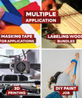 Blue Painter Tape Bulk 1.88 Inch by 60 Yards 24 Pack 1440 Yards Total Sharp Edge Line Technology used in various applications