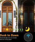 Dusk To Dawn Outdoor Wall Light 3 Layer Up And Down Matte Black IP65 Waterproof Exterior Sconce illuminating doorway