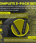 Black Steel Mounting Pins Set For Remington LT-20 LT-20 Special 742 760 7400 870 LWT Small Frame Models Replacement Hardware Two Pack With Rugged Build And Easy Install For Reliable Fit, 2-piece black steel pins