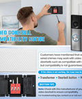 Two Tone Wired Doorbell Chime for Home Front And Rear Doors, 16V 10VA, man checking wall mount compatibility, side view