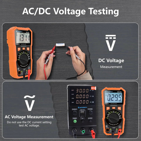 6000 Count Digital Multimeter With NCV LCD For AC And DC Voltage And Current, Resistance, Capacitance, Live Wire, Frequency, Temperature, Duty Cycle, Continuity And Diode Testing testing DC and AC voltage