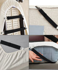 8 Pack Bed Sheet Straps with adjustable elastic fitted sheet holders for corners, chrome clips on bed and sofa cushion