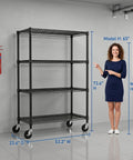 4 Tier Metal Shelving Unit for Garage Storage Ultra Heavy Duty Carbon Steel Rack With Adjustable Heights Sturdy 2100 Lbs