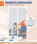Living room view of Magnetic Screen Door For 32 By 80 Inch Door Fit With 34 By 81 Inch Mesh Strong Magnetic Closure Reinforced