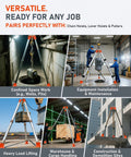 Industrial-Grade Tripod Head And Base Set For Heavy Lifting, 2200 Lbs Capacity in various industrial settings