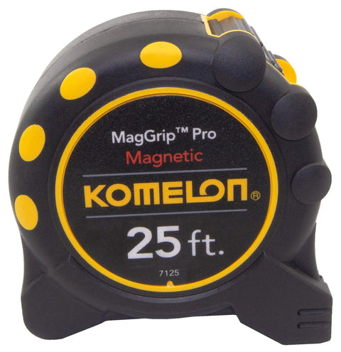 Close-up view of the Monster Maggrip 25 Foot Measuring Tape With Magnetic End showing the case design and branding.