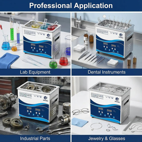 Ultrasonic Cleaner 3.2L 120W Dope Cleaning Power 40kHz With Heater Timer Degassing 110V Digital Dial in professional settings