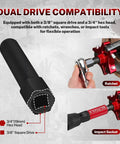 Dual drive details of Harmonic Balancer Puller Set For Crankshaft Dampers 3 Jaw Pulley Removal Tool Fits LS GM Chevy Chrysler Ford Engines