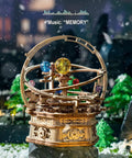 Starry Night 3D Wooden Puzzle Music Box Kit For Adults And Teens, Hands On Rotating Model Craft For DIY Lovers, Non Toxic Plywood Build, Great Gift Idea For Boys Ages 14 And Up Desk Decor, wooden music box with orbit rings