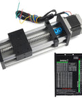 DM556S Stepper Motor Driver And EBX1605 CNC Linear Stage Actuator with dual optical axis rail and 1605 ball screw