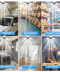 High Output 150W LED Garage Light With Four Adjustable Panels 15000 Lumens 6500K Daylight E26 E27 in various spaces