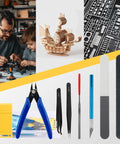 11 Piece Model Tools Kit For Hobbyists And Model Builders Pro Grade Craft Set with tools and model building
