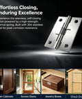 Set Of Four 2 Inch Stainless Steel Spring Hinges Self Closing For Doors Cabinets Jewelry Boxes And Tool Boxes in use examples