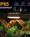 Six LED Solar Fence Lights Outdoor Waterproof Path Lighting for Decks Stairs Porch Balcony Walkways Garden and Yard IP65