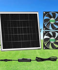 Solar Chicken Coop Fan Kit 2 Pack 20W Solar Powered Ventilation For Greenhouses, Sheds, Dog Houses, Outdoor Enclosures
