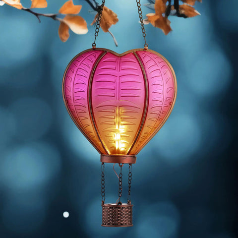 Heart Shaped Solar Lantern For Outdoor Decor Bright Hanging Light With Flickering Flame Garden Party Accent ideal for events