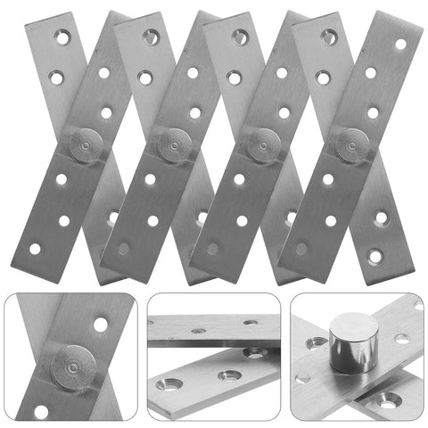 Hidden Door Pivot Hinges 6 Pack Premium Stainless Steel 360 Degree Rotation Heavy Duty Concealed Hardware for Secret Bookcase Doors